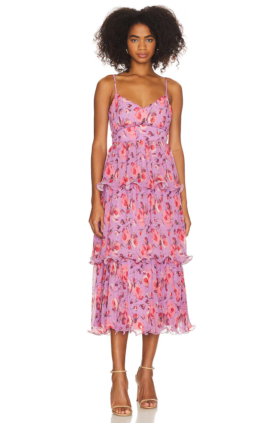 Shops NBD Adele Midi Dress in Blush