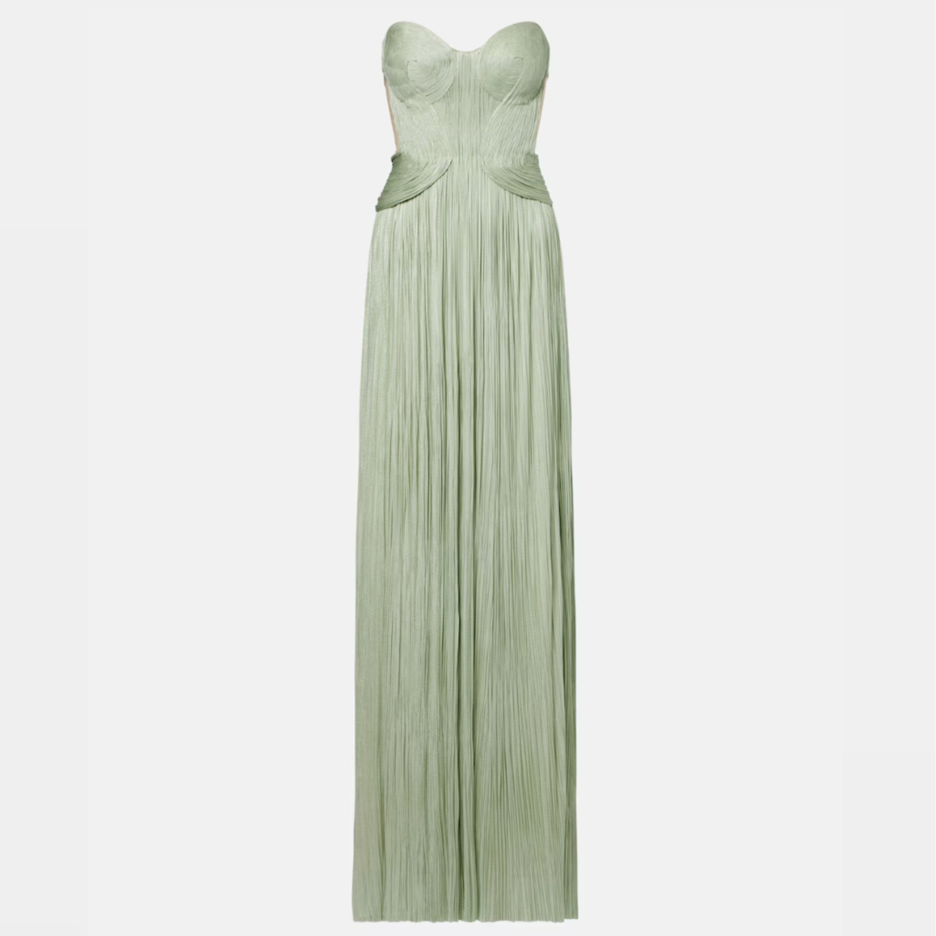 Kamina Cutout Silk Tulle Bustier Gown
