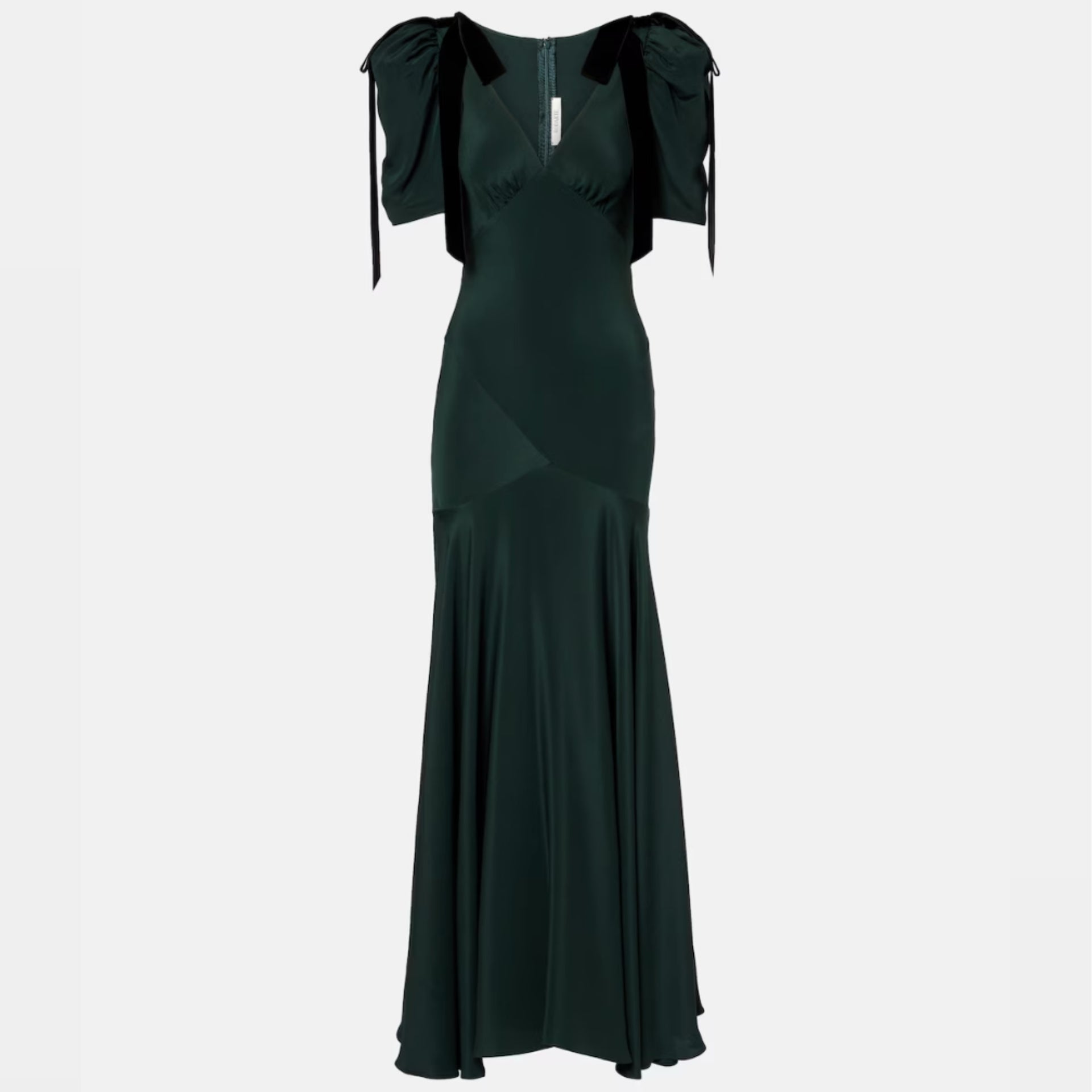 Bow-Detail Silk Cocktail Dress