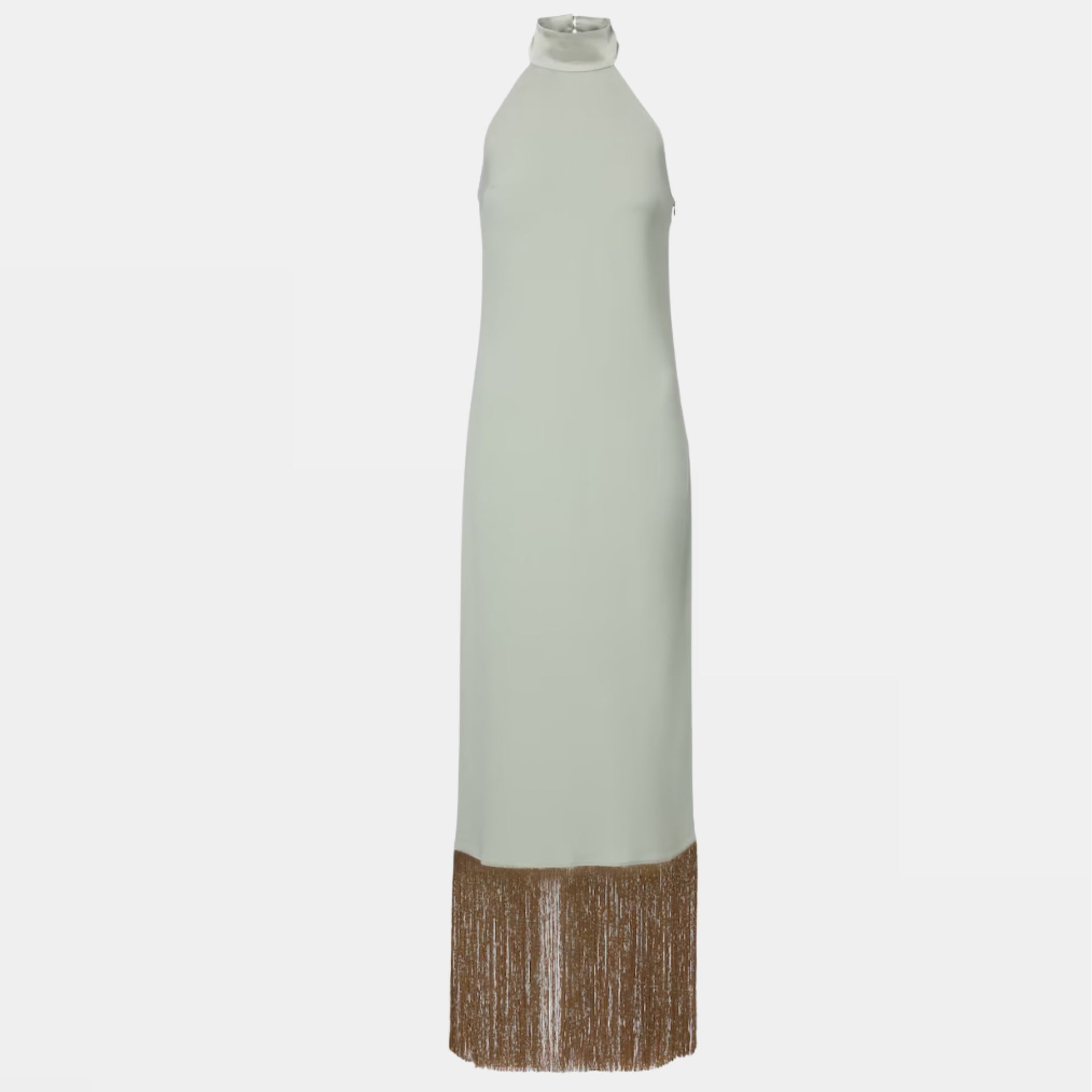 Berlin Fringed Crepe Cady Maxi Dress