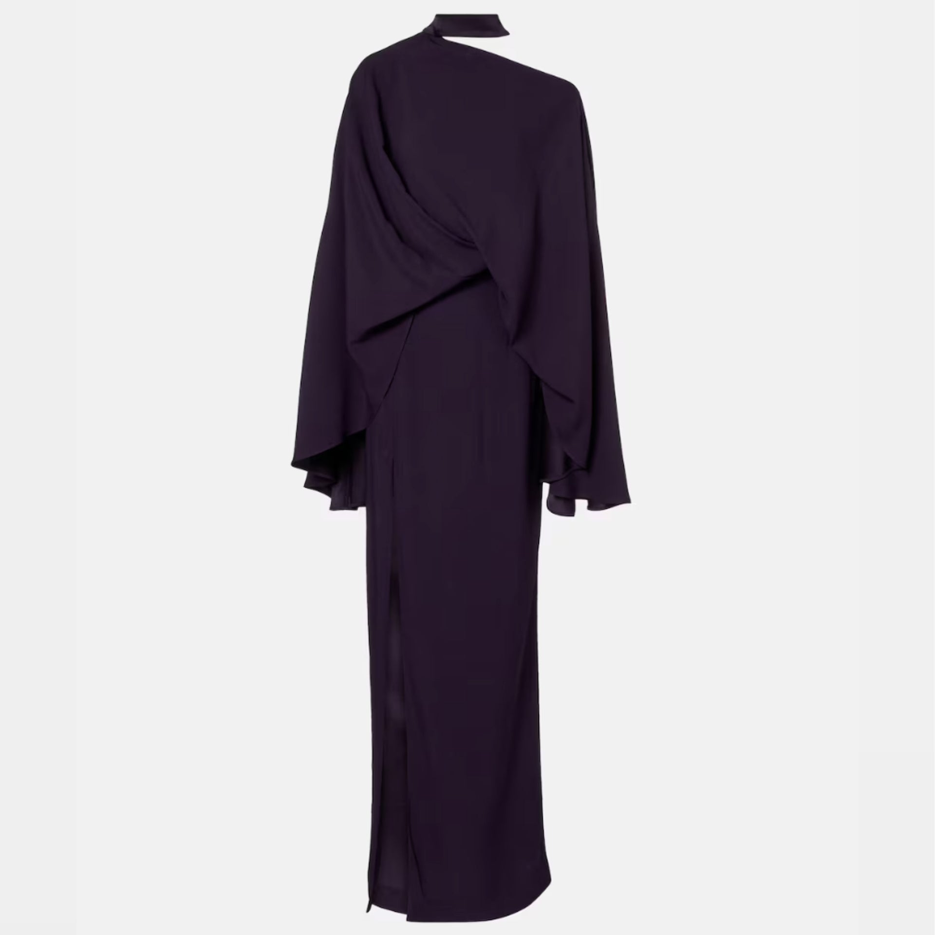 Brooks Scarf-Detail Crêpe Cady Gown