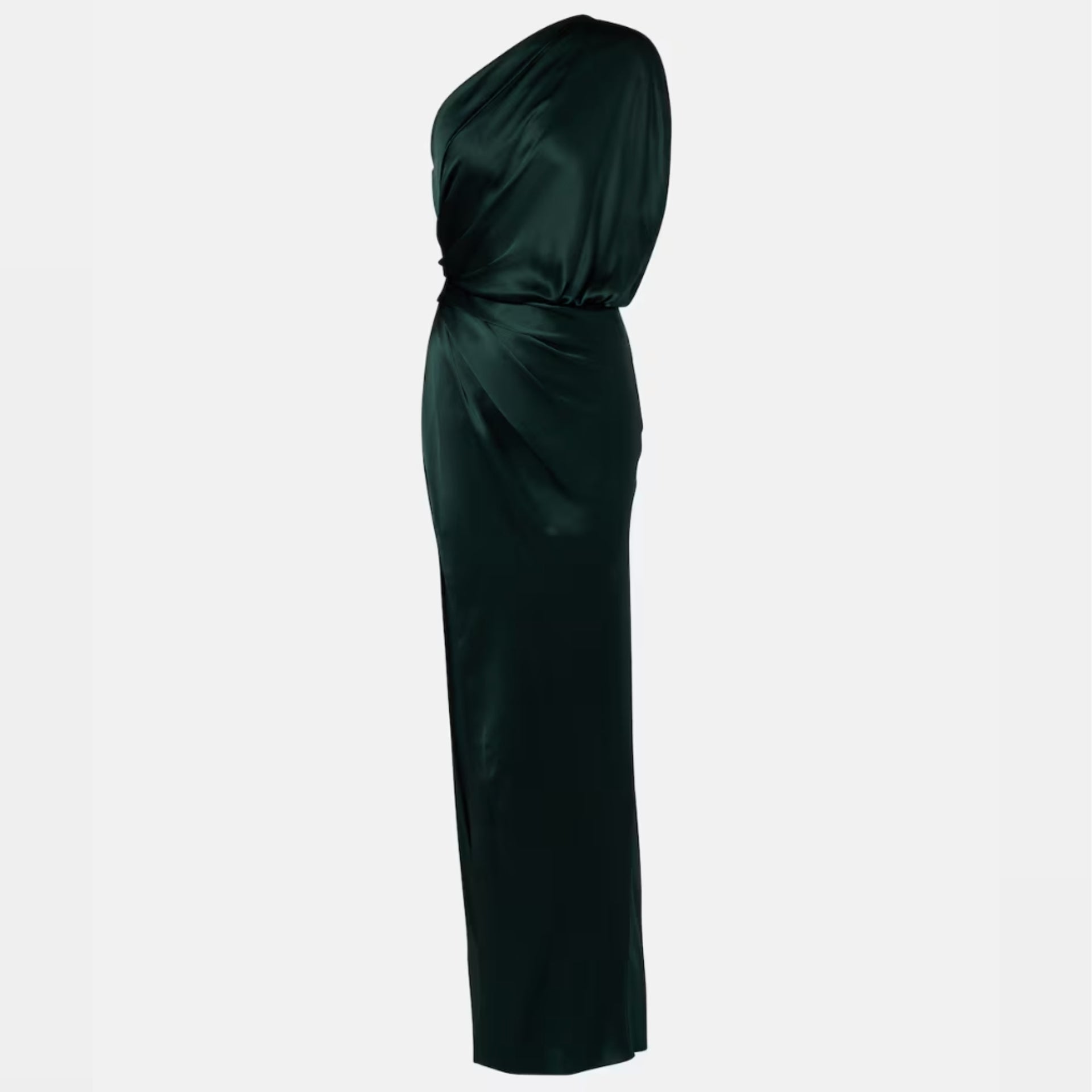 Draped Silk Satin Gown